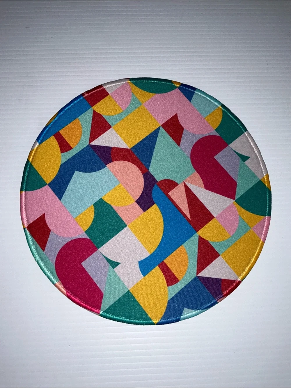2 Matching Colorful Multicolor Art Geometric Mouse Pads